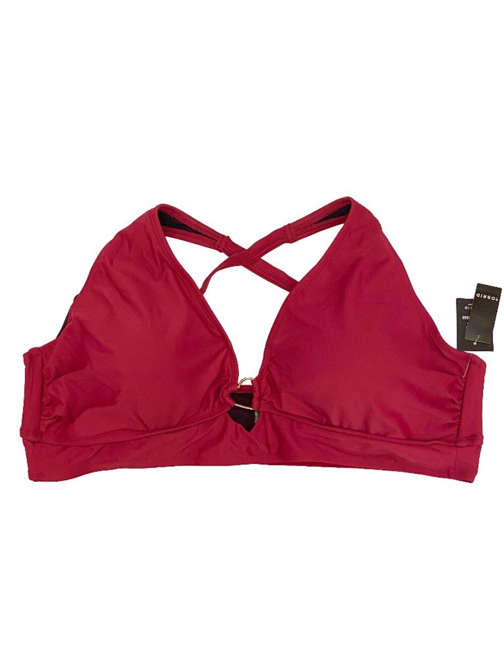 NWT Torrid Red Bikini Swimsuit Gold Heart Detail Beachwear Cruise Resort 4X